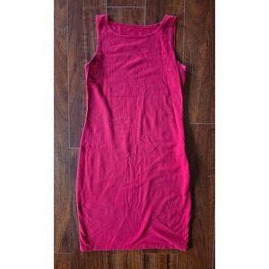 Cheryl Creations Womens Red Cotton Lycra Sleeveless Bodycon Mini Tank Dress M